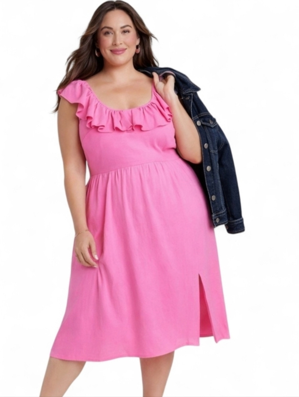Women's Ruffle Sleeveless A-Line Dress - Ava & Viv